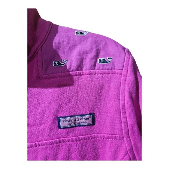 VINEYARD VINES Hot Pink and Navy 3/4 Zip Pullover Sweatshirt - Size Medium - Picture 4 of 8